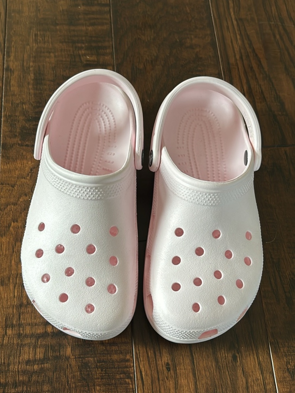 Kids Lightweight Slip-On Crocs in Light Pink